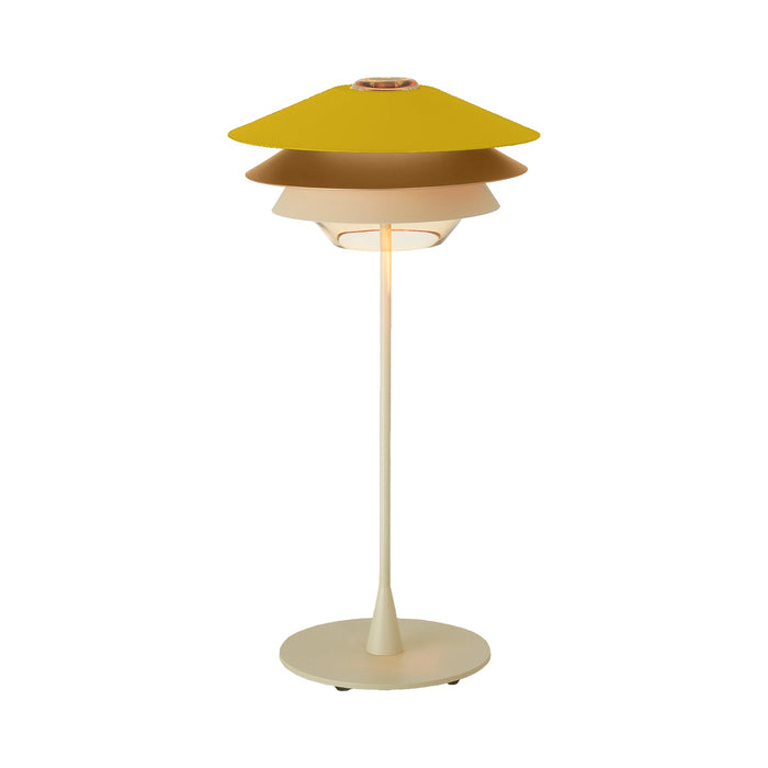 Overlay T Table Lamp in Yellow/Grey/Beige (Large).