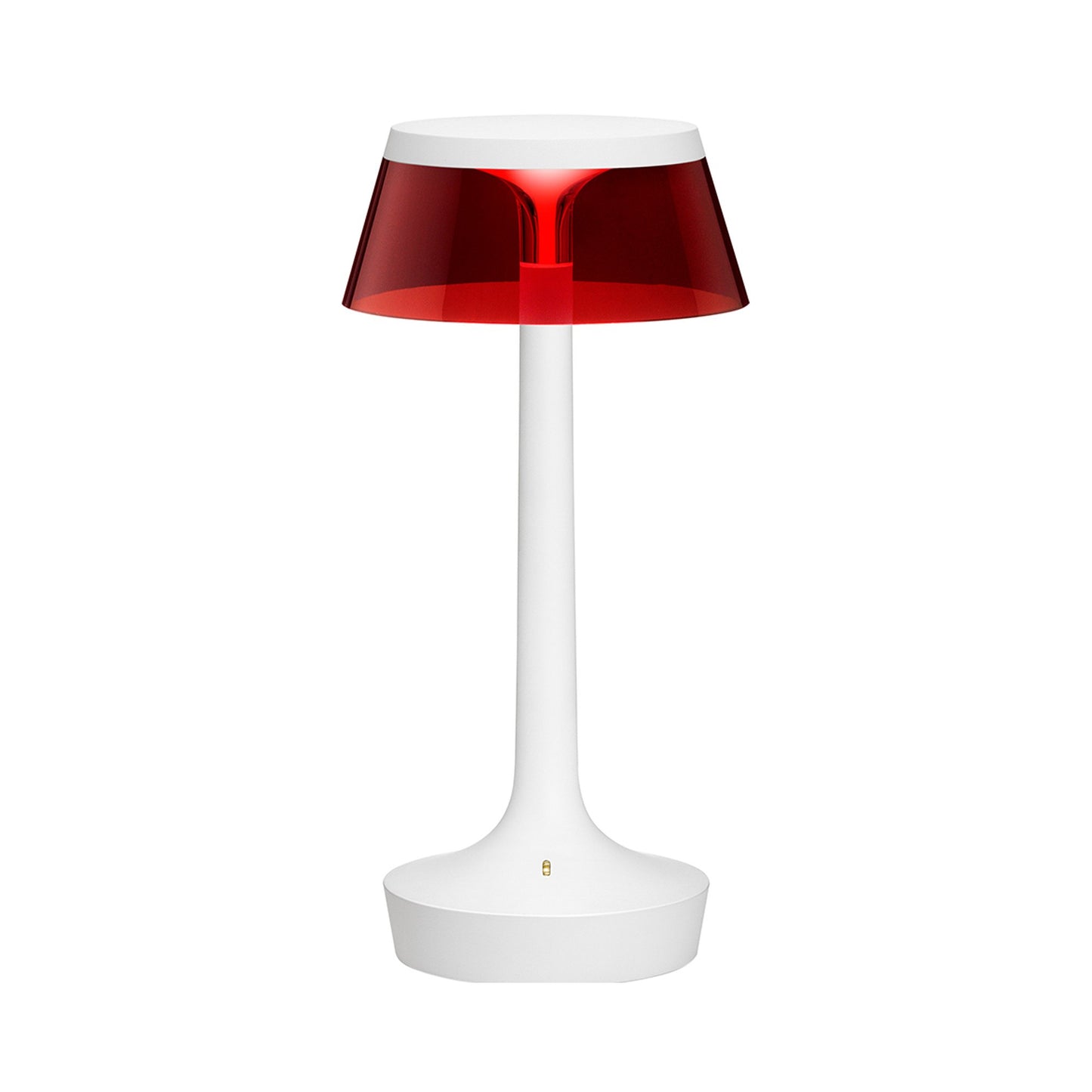 Bon Jour Unplugged Wireless LED Table Lamp White / Red Crown.