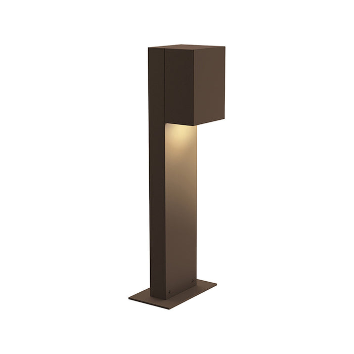 Box LED Bollard Light in Textured Bronze/Small (1-Light).