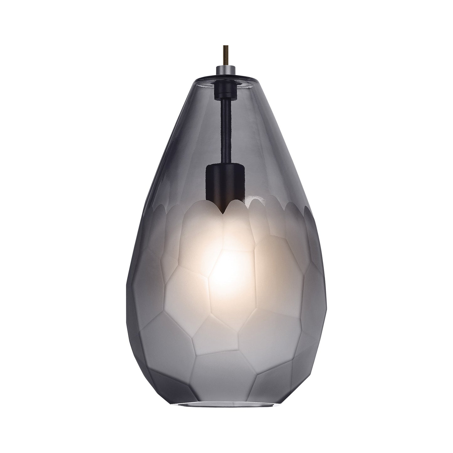 Briolette Grande Pendant Light in Smoke.