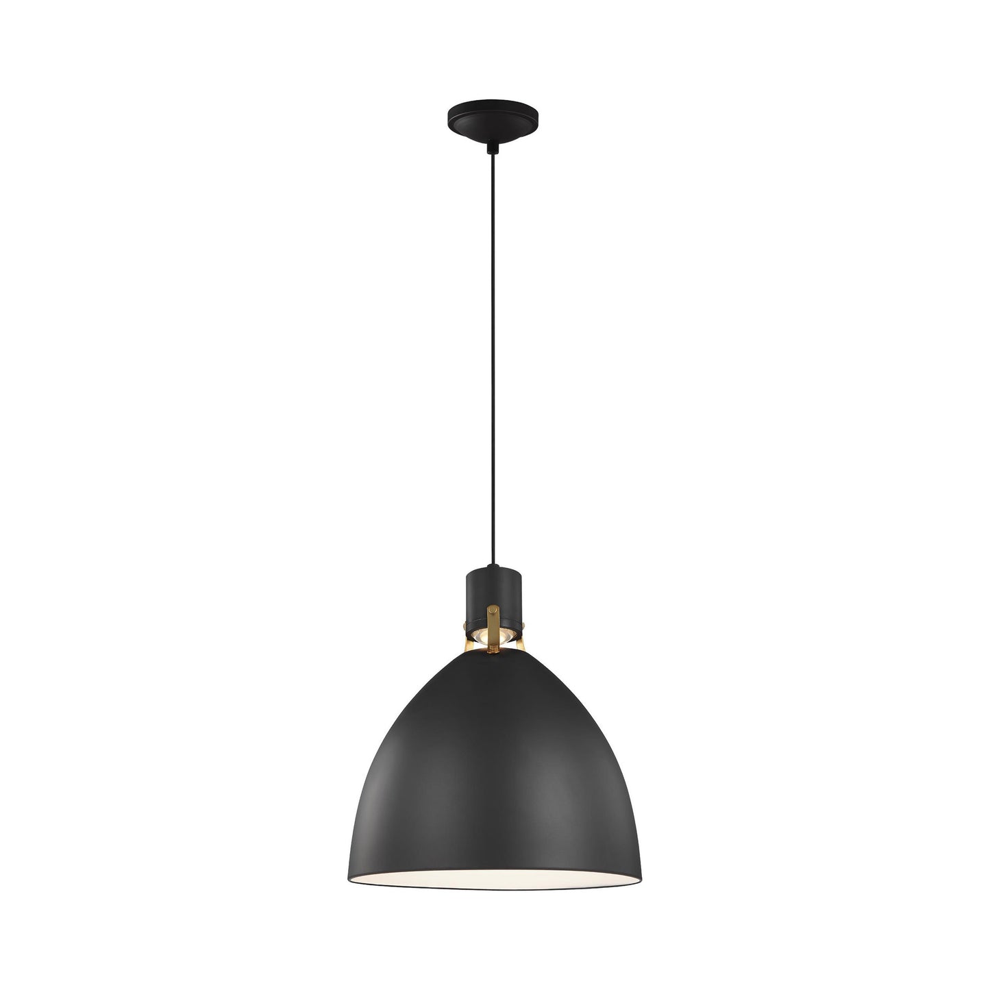 Brynne LED Pendant Light in Large/Matte Black.