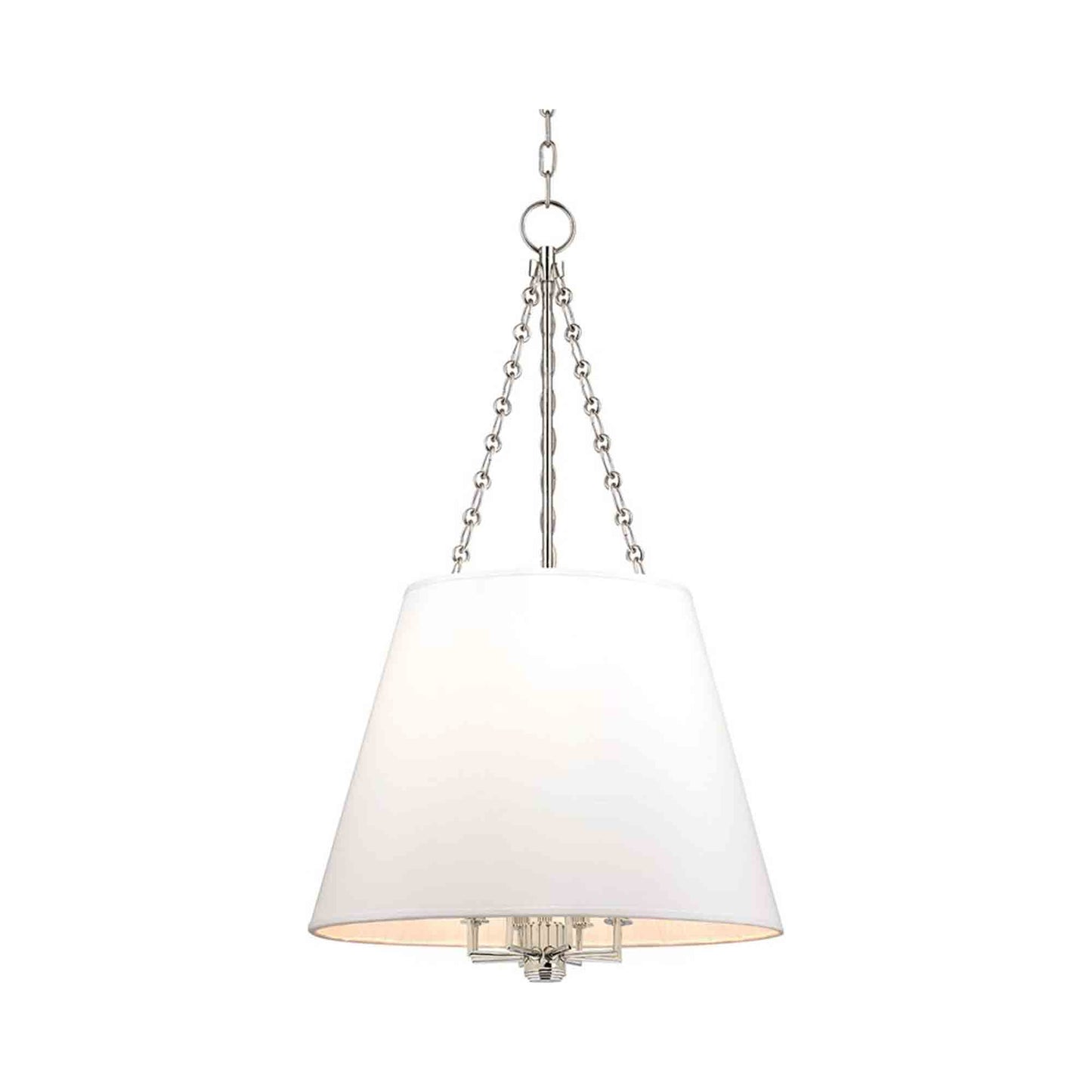Burdett Pendant Light in 8-Light/Polished Nickel.