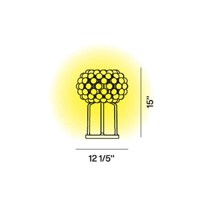 Caboche Plus LED Table Lamp - line drawing.
