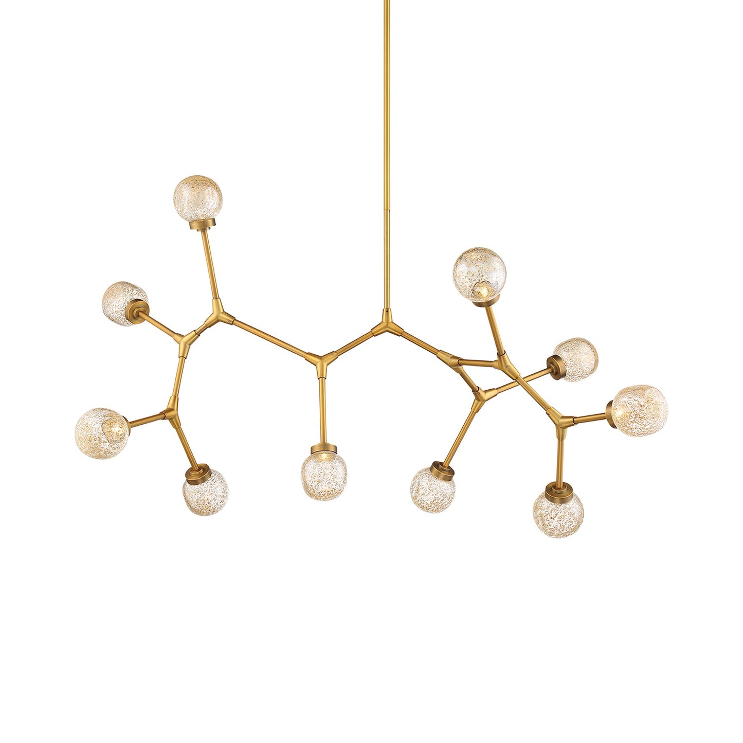 Catalyst LED Chandelier in 10-Light/Aged Brass.