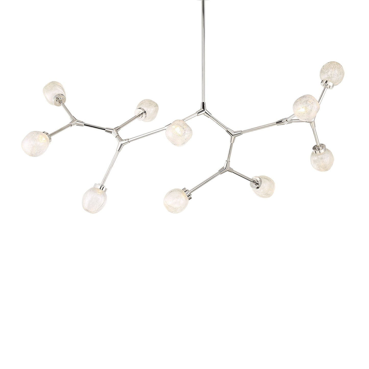 Catalyst LED Chandelier in 10-Light/Polished Nickel.