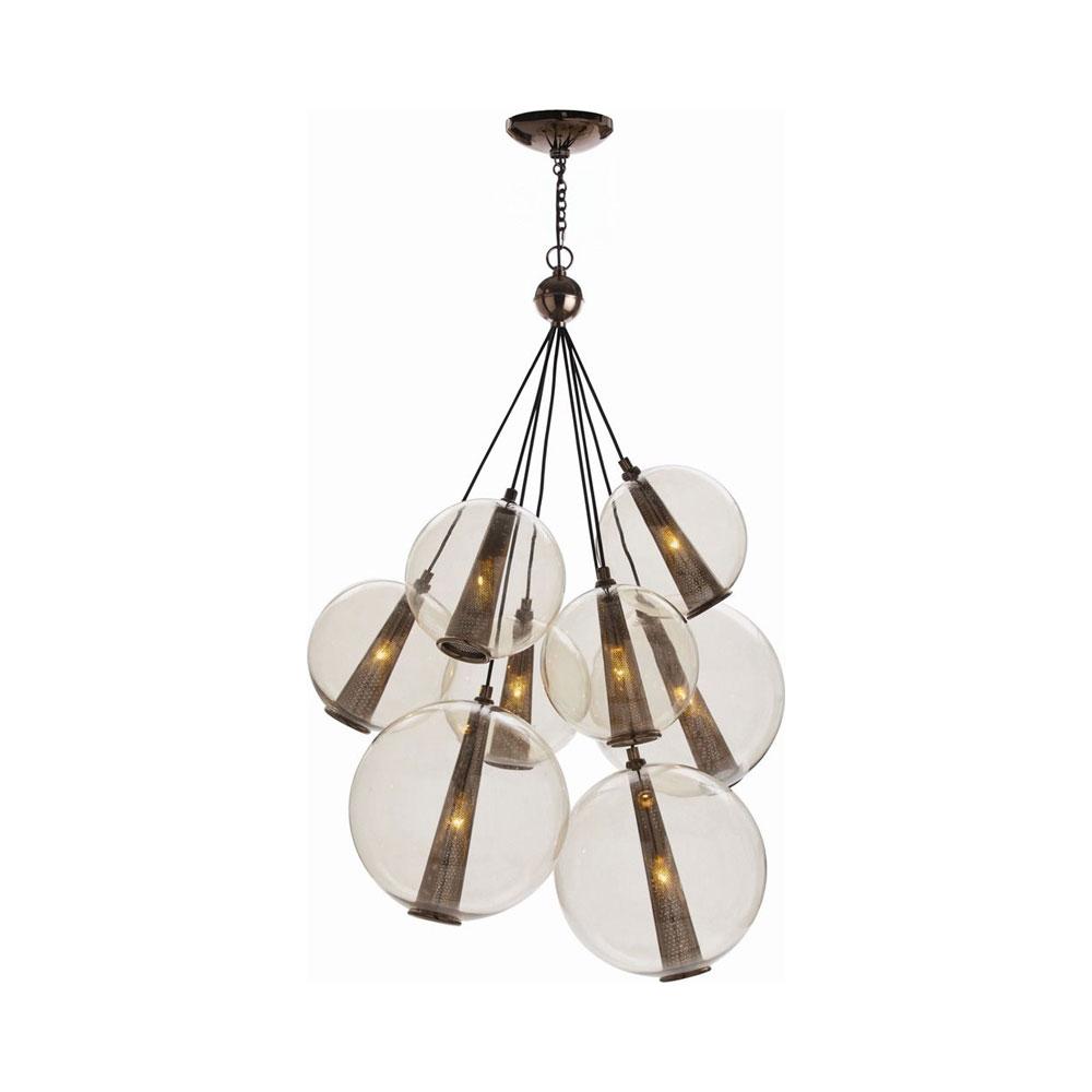 Caviar Cluster Pendant Light in Smoke.