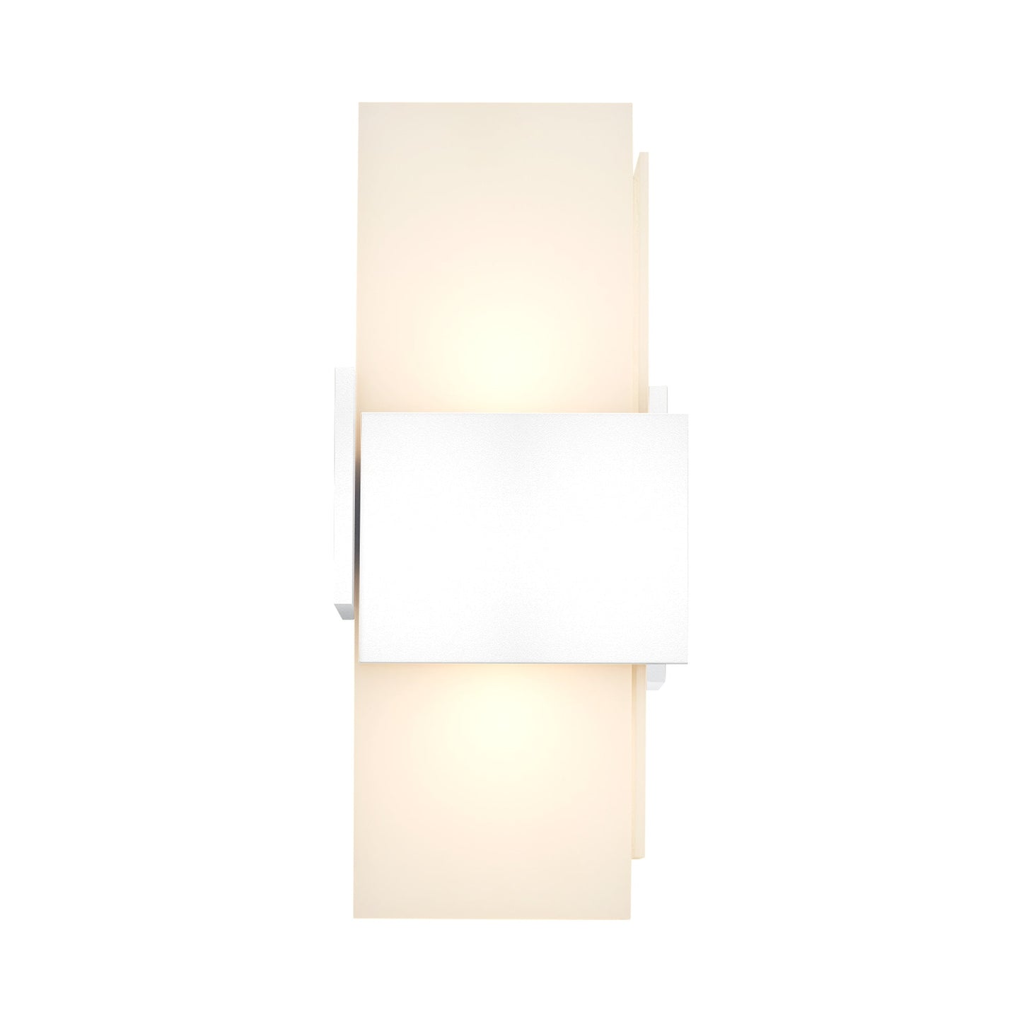 Acuo Outdoor LED Wall Light in Textured White.