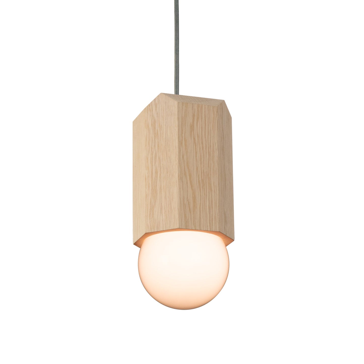 Bimar Pendant Light in White Washed Oak.