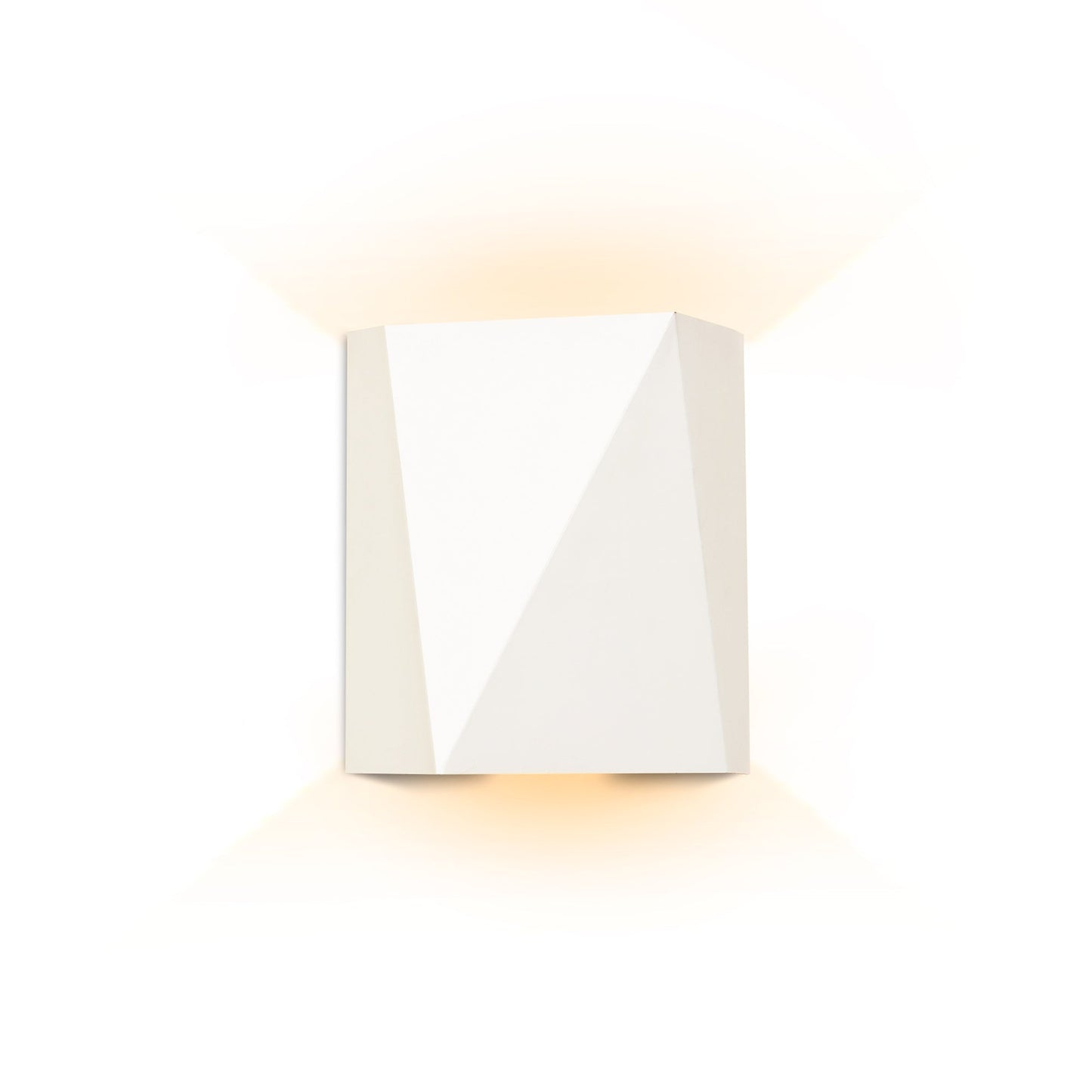 Calx Outdoor LED Up and Down Wall Light in Textured White Powdercoat.