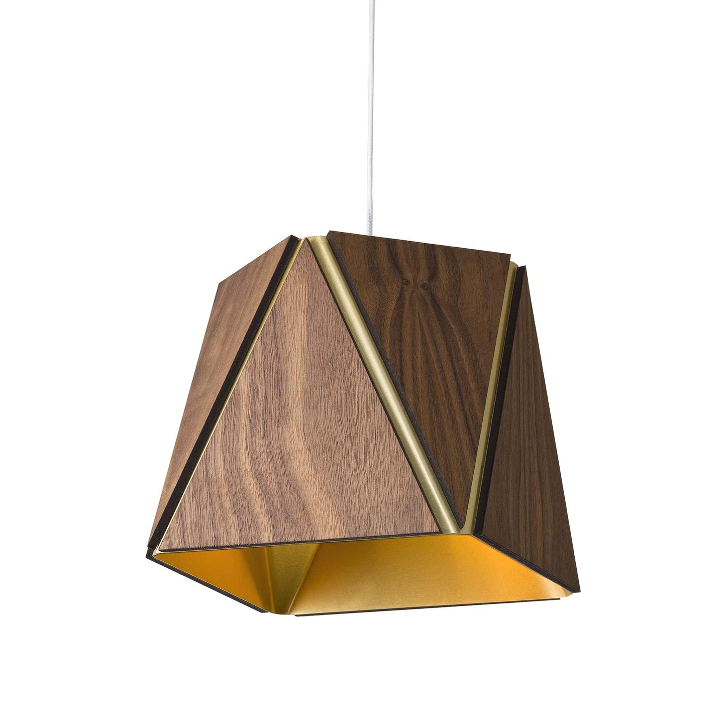 Calx Pendant Light in Walnut (Large).