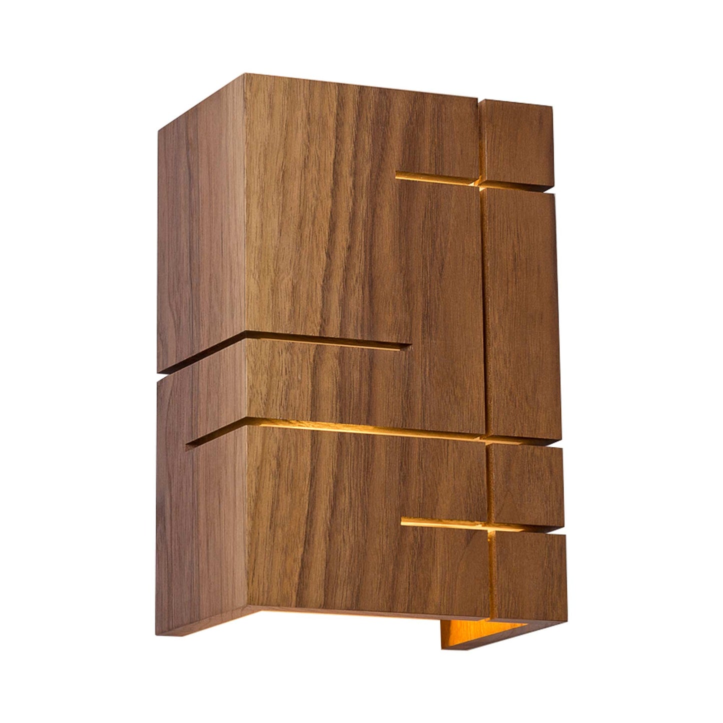 Claudo LED Wall Light in Walnut.