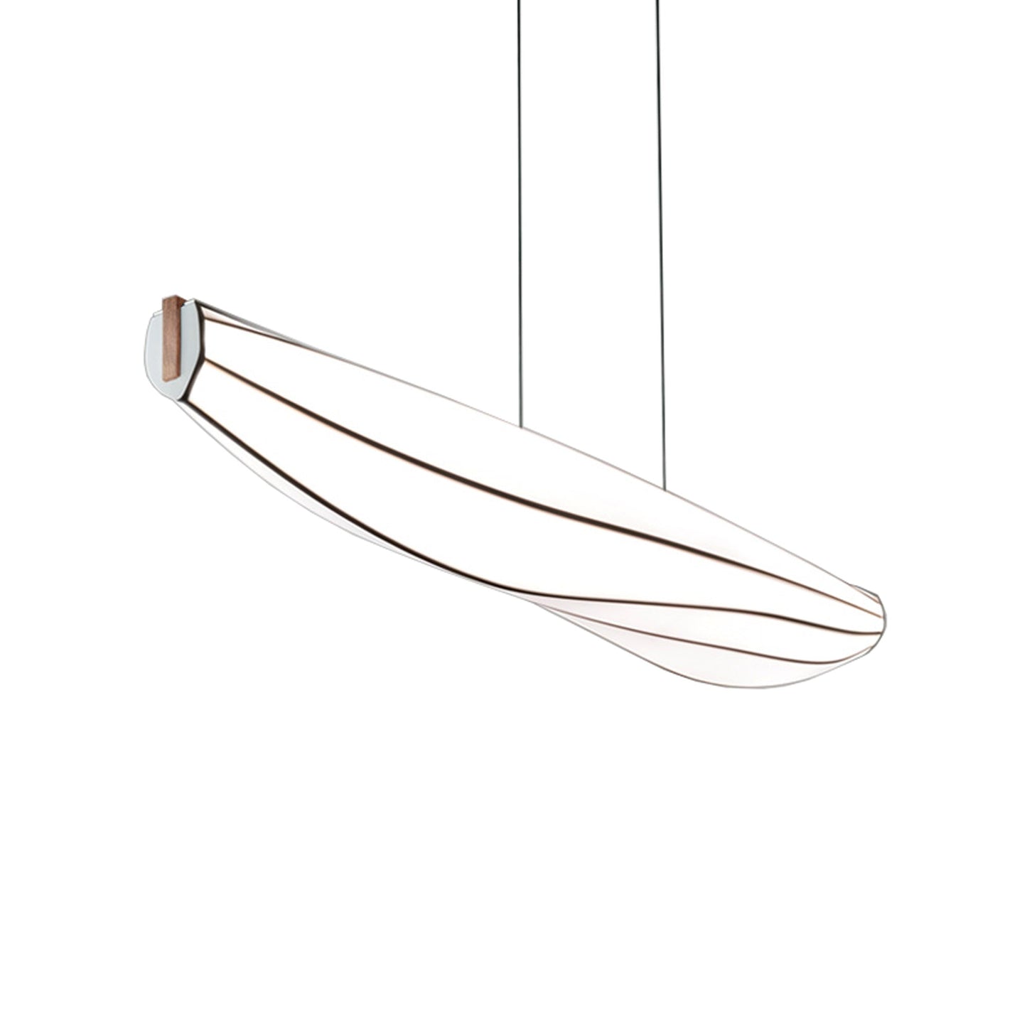 Lenis LED Linear Pendant Light in Walnut.