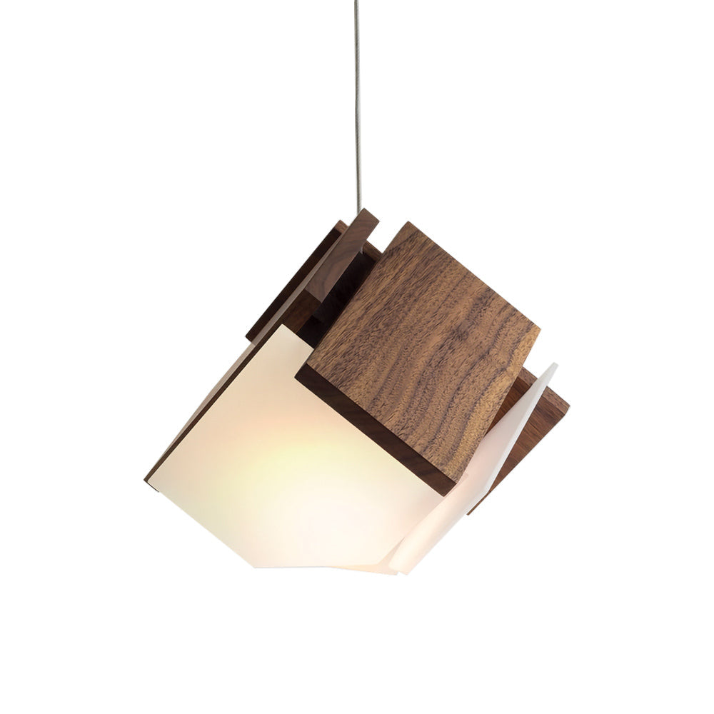 Mica Pendant Light in Walnut (Large).