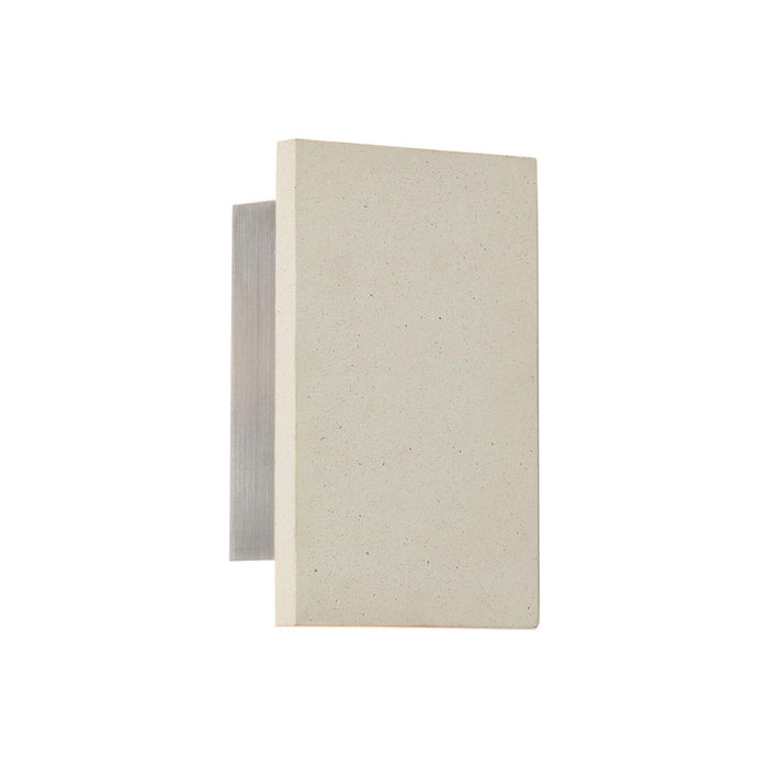 Tersus Outdoor LED Downlight Wall Light in White Concrete.