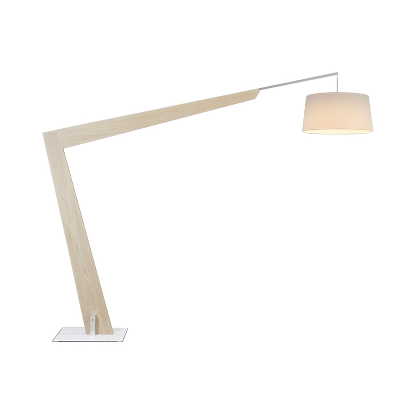 Valeo LED Floor Lamp in White Washed Oak.