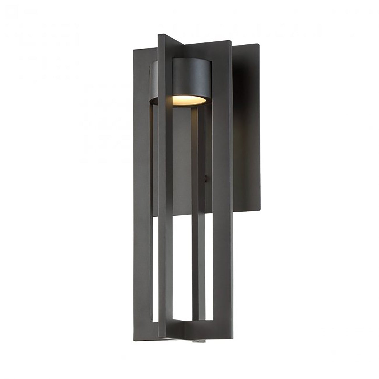 Chamber Outdoor LED Wall Light in Black (Medium).