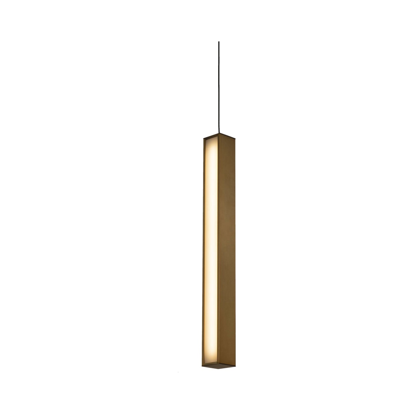 Chaos LED Pendant Light in Medium/Aged Brass.