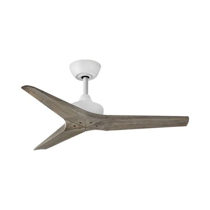 Chisel Ceiling Fan in Matte White/Weathered Wood (44-Inch).