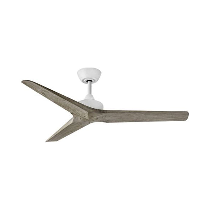 Chisel Ceiling Fan in Matte White/Weathered Wood (52-Inch).