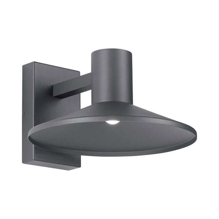 Ash Outdoor LED Wall Light in Charcoal (12-Inch).