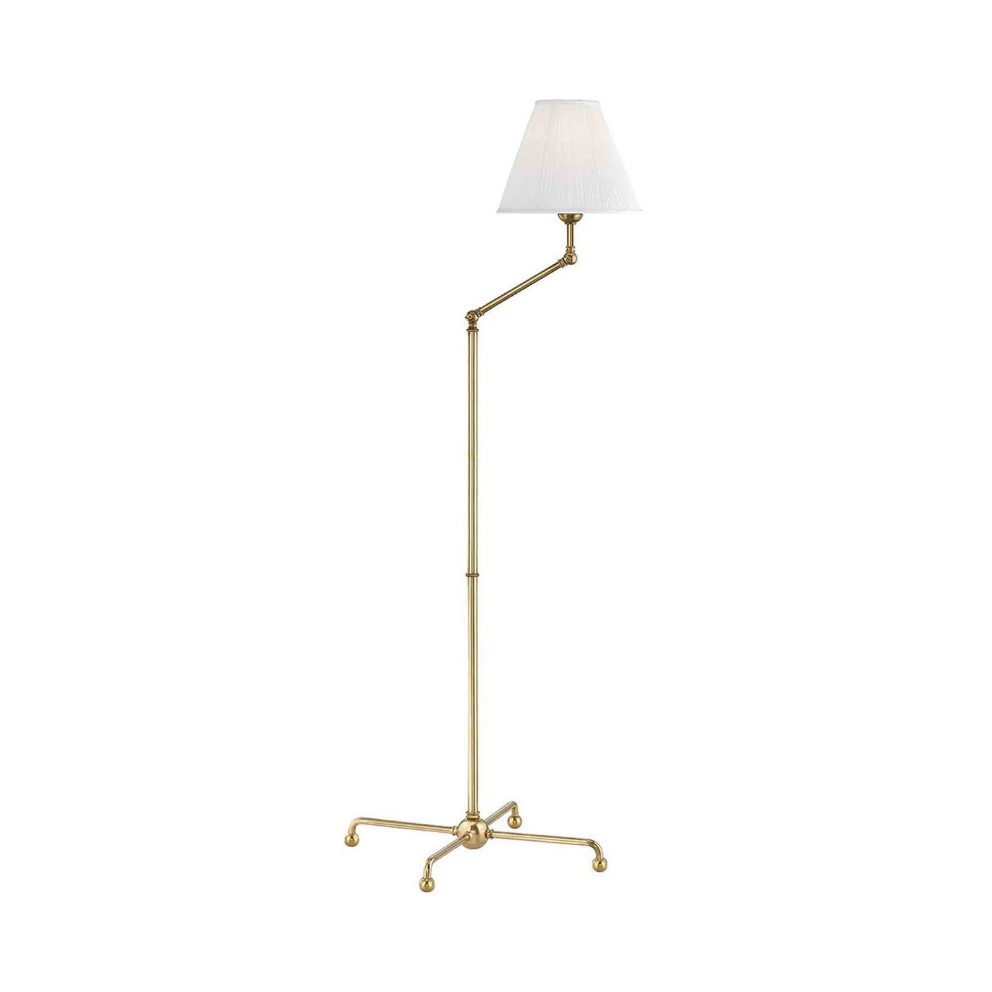 Classic No.1 Floor Lamp in Aged Brass.