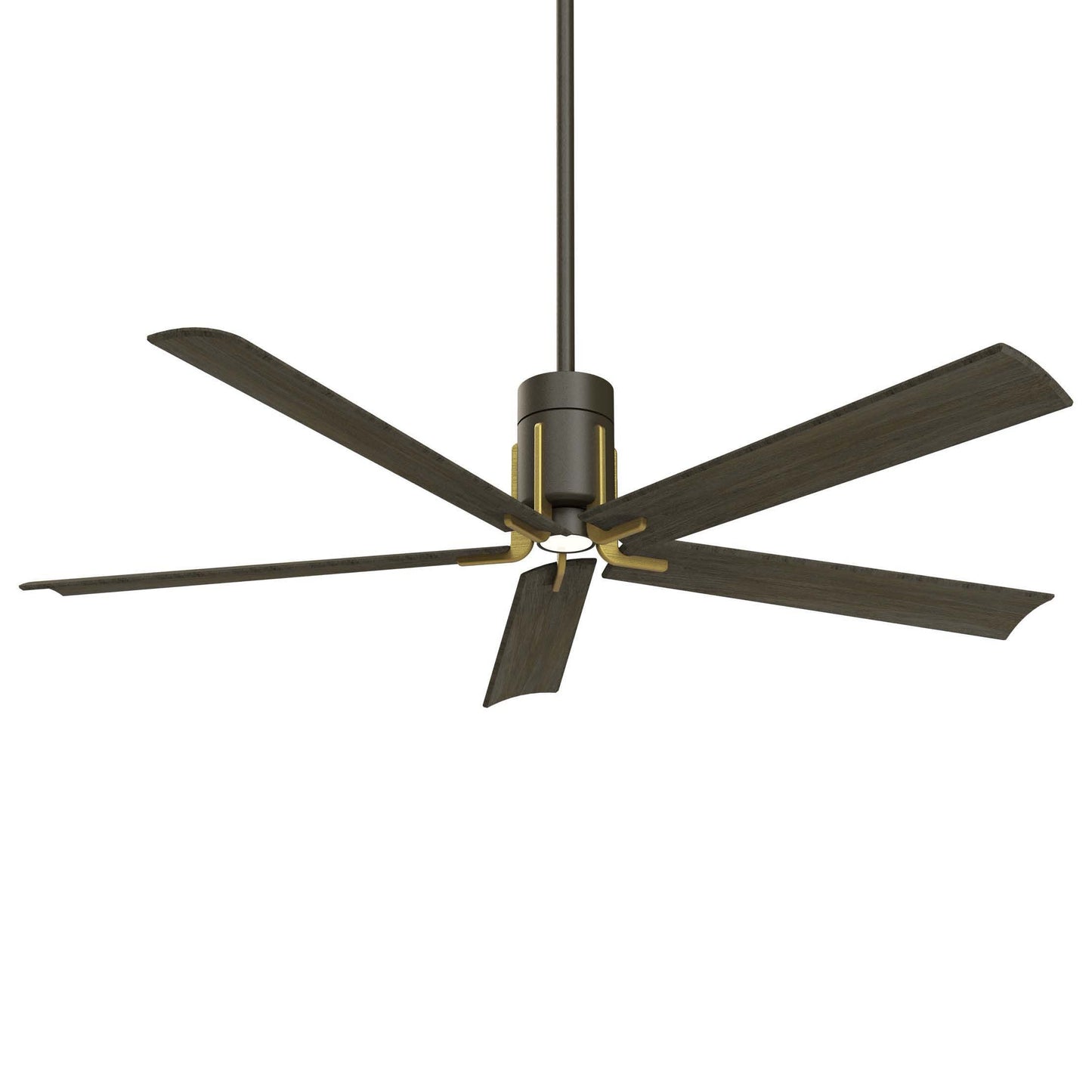 Clean LED Ceiling Fan in Oil Rubbed Bronze.