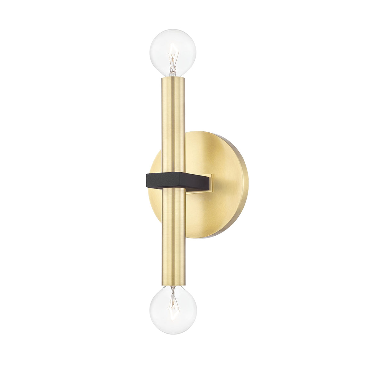 Colette Wall Light in Aged Brass / Black.