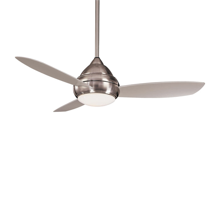 Concept I LED Outdoor Ceiling Fan in Brushed Nickel / White Opal (Small).