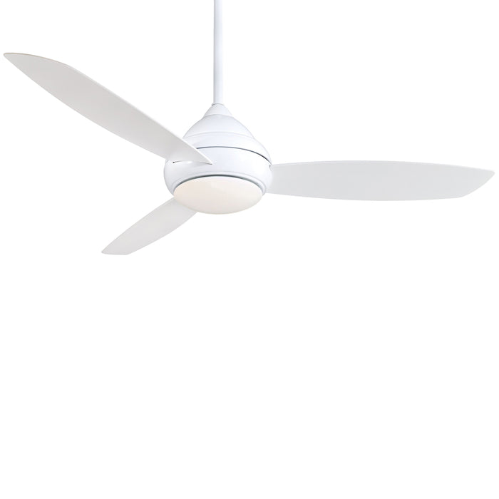 Concept I LED Outdoor Ceiling Fan in White / White Opal (Large).