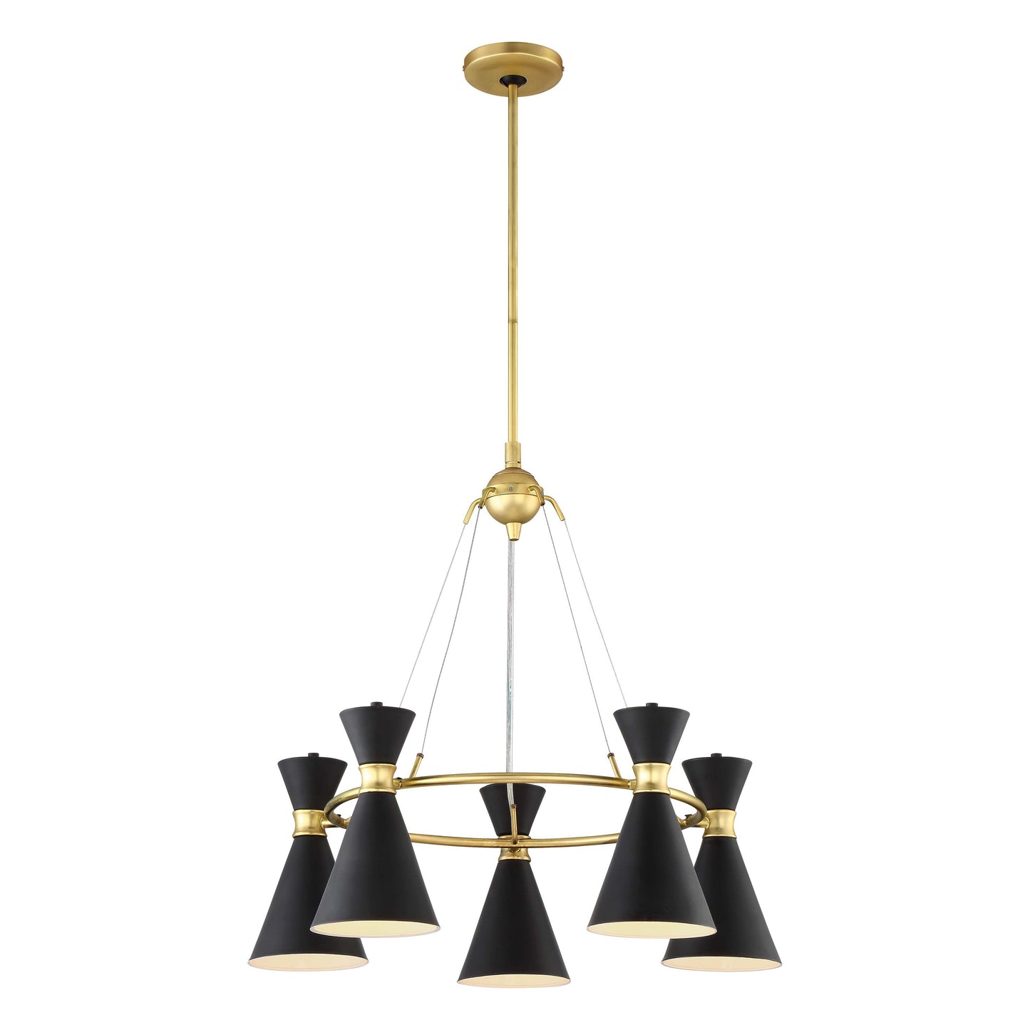 Conic Chandelier in Honey Gold (5-Light).