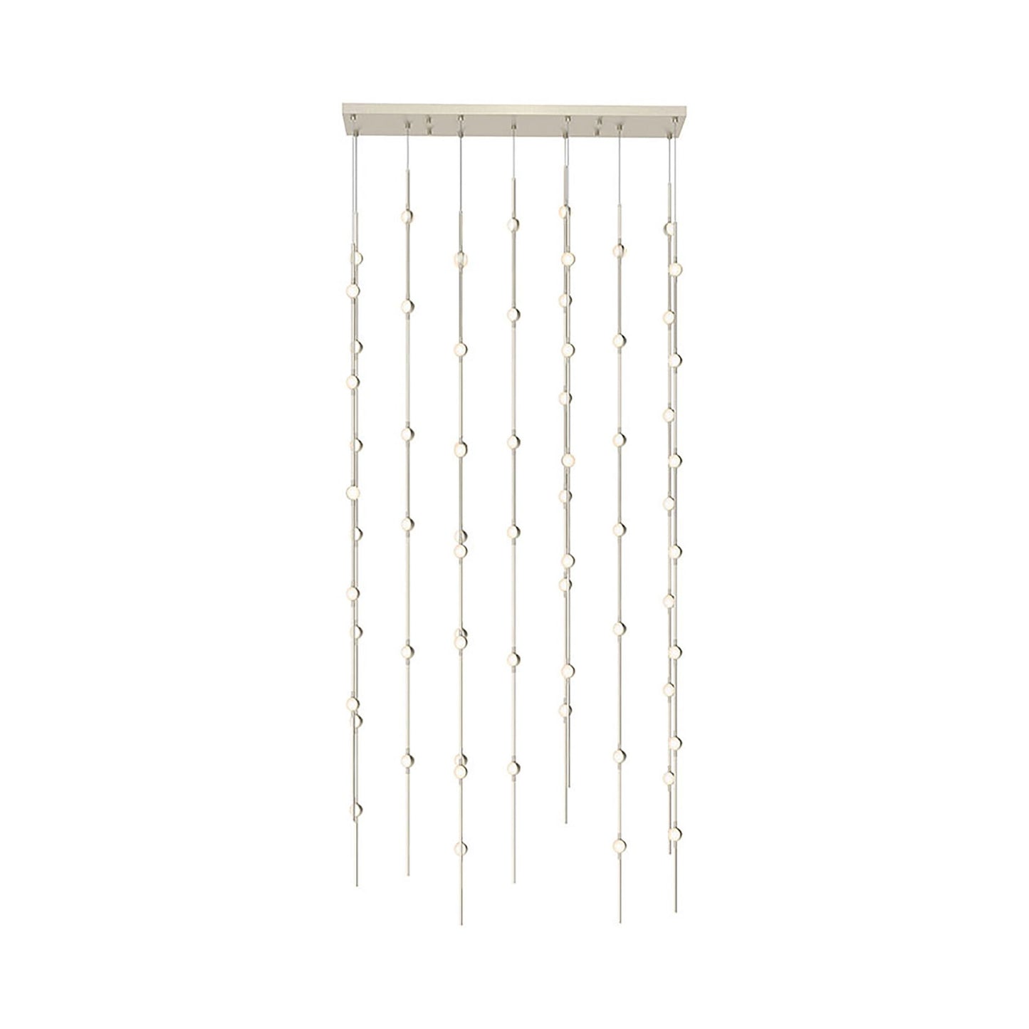 Constellation® Andromeda Rectangle LED Pendant Light in Satin Nickel (White).