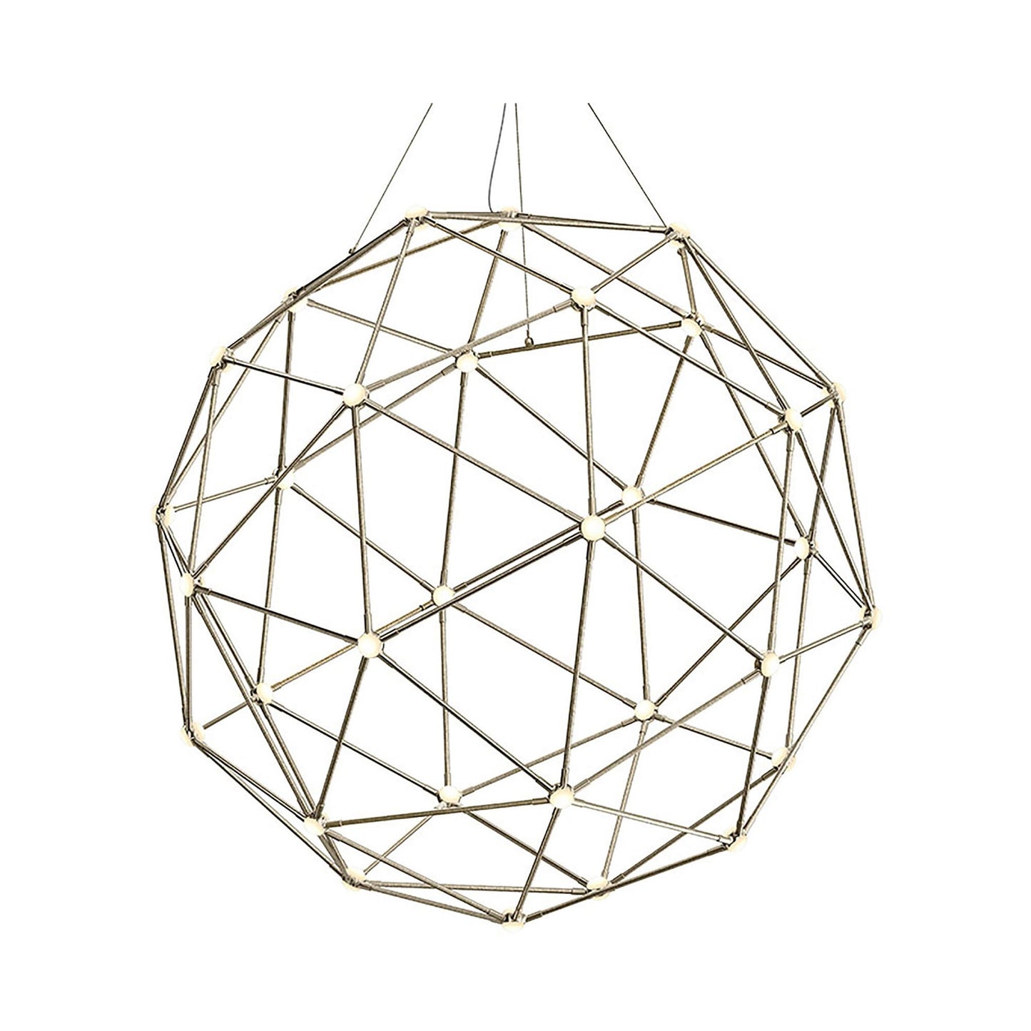Constellation® Hedron LED Pendant Light in Satin Nickel.