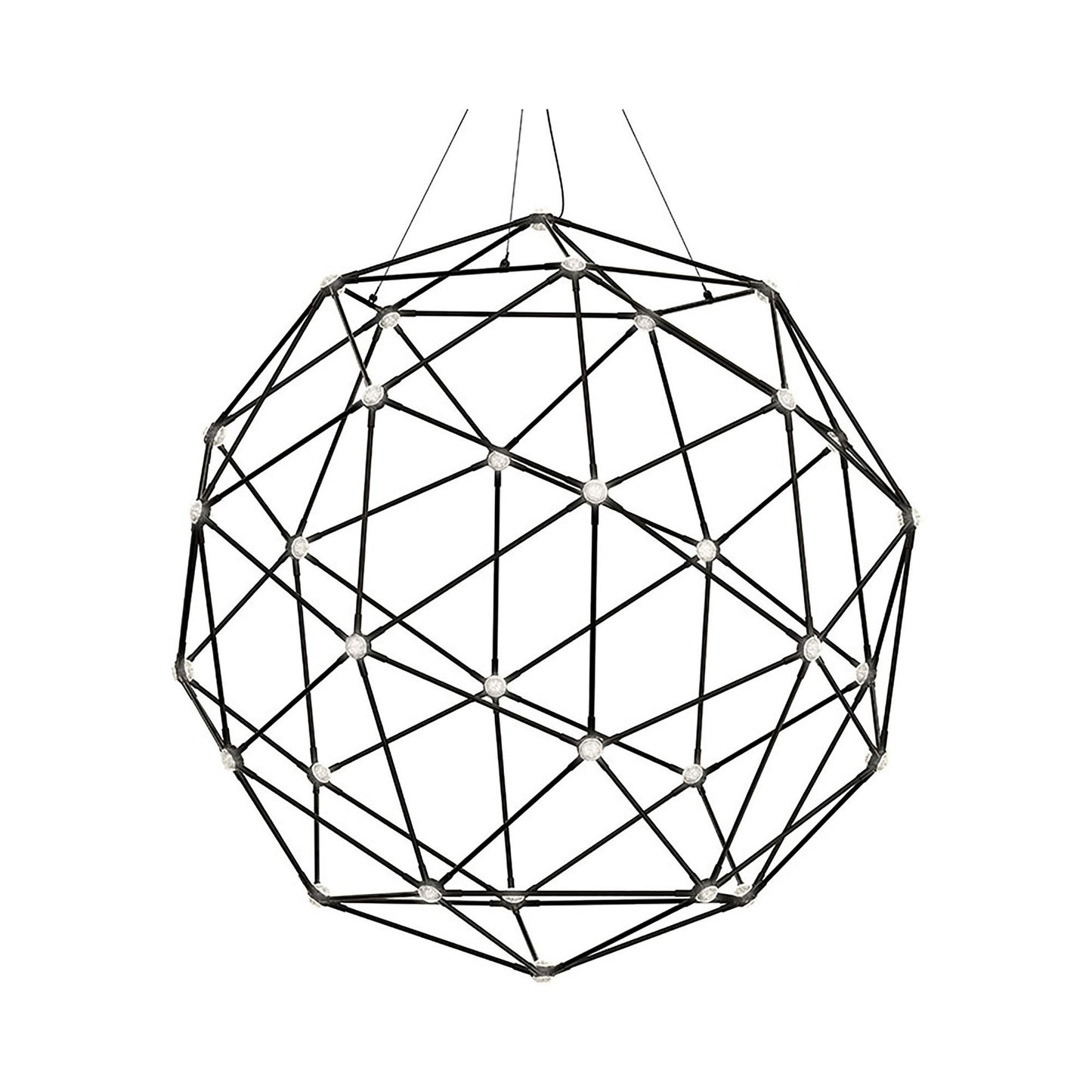 Constellation® Hedron LED Pendant Light in Polished Black Nickel.