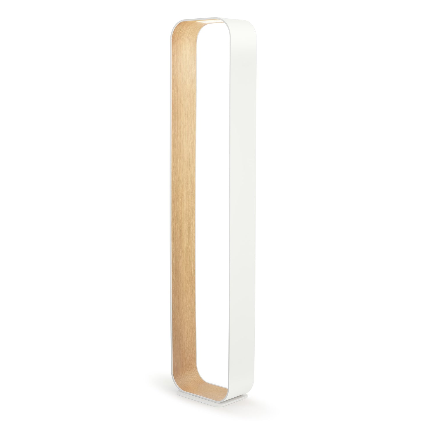 Contour LED Floor Lamp in White/White Oak.