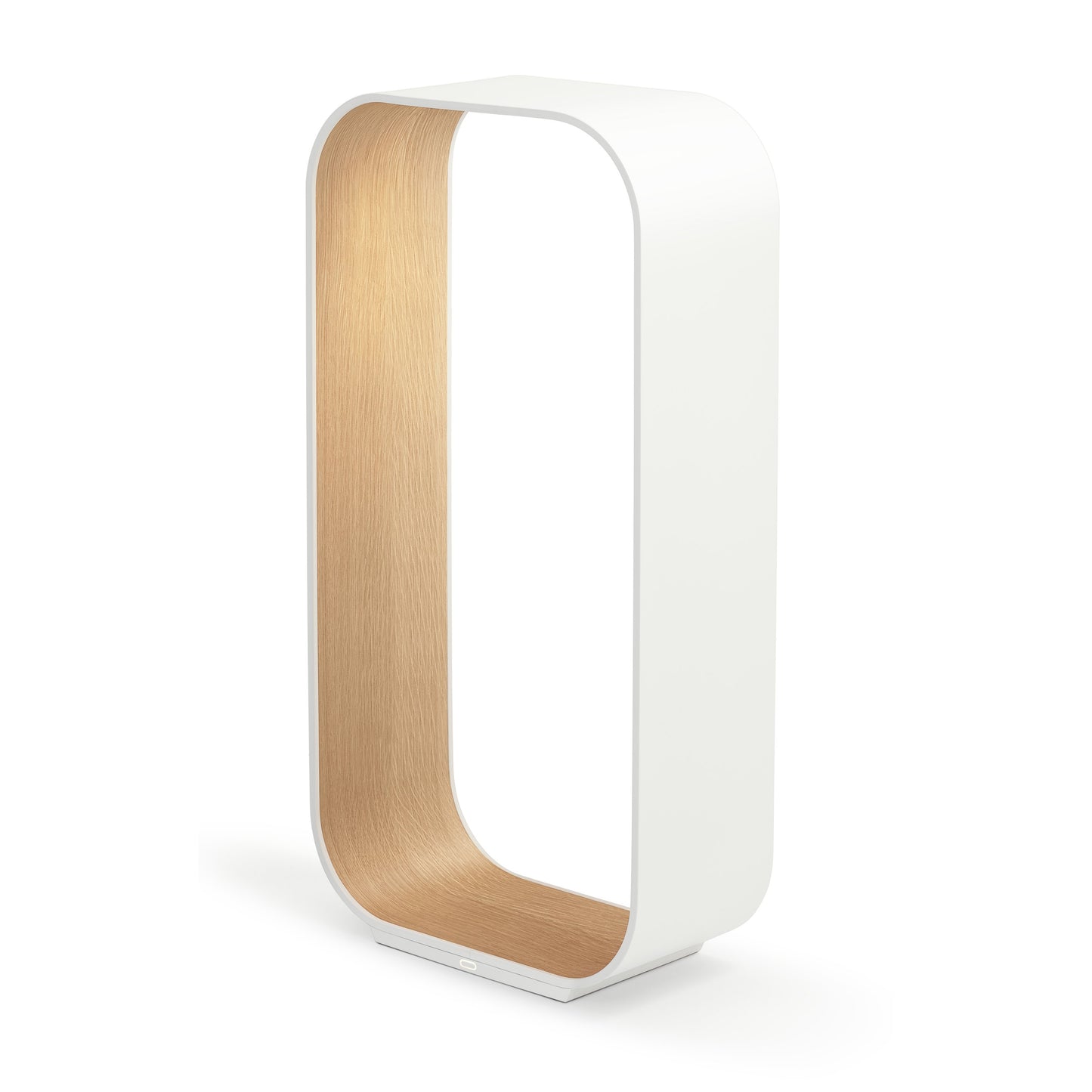 Contour LED Table Lamp in White/White Oak (Large).