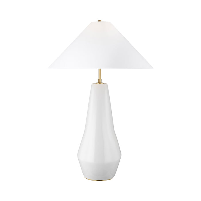 Contour LED Tall Table Lamp in Arctic White.