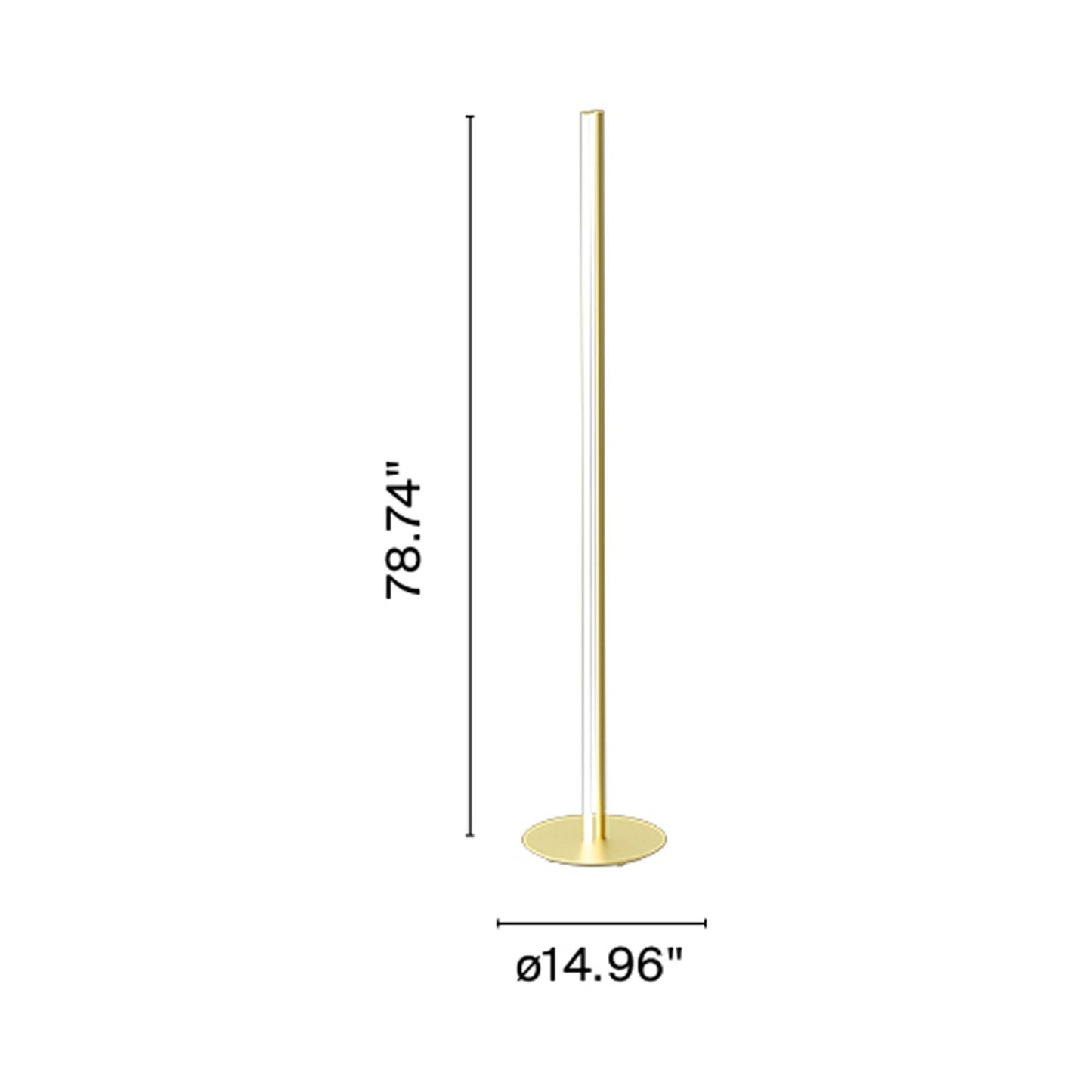 Coordinates LED Floor Lamp Line Drawing.