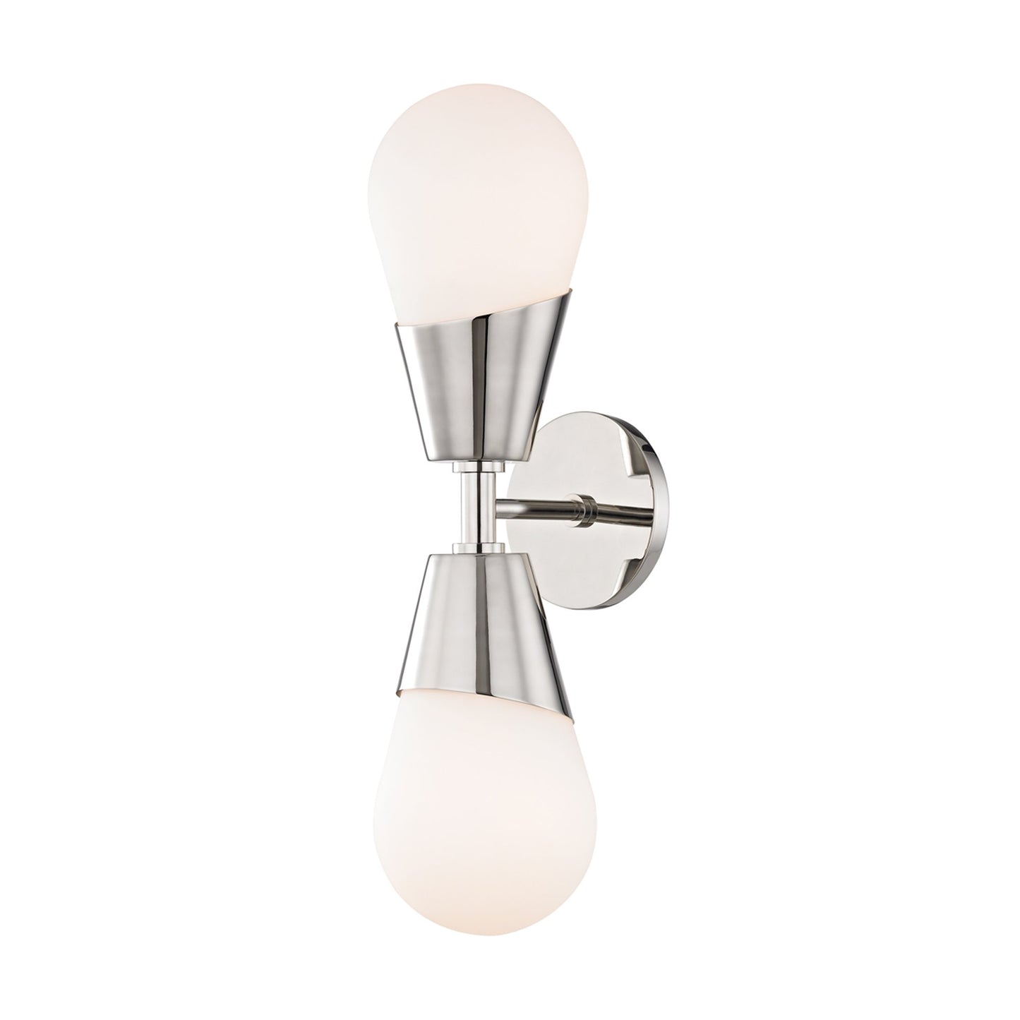 Cora Wall Light in Polished Nickel (2-Light).
