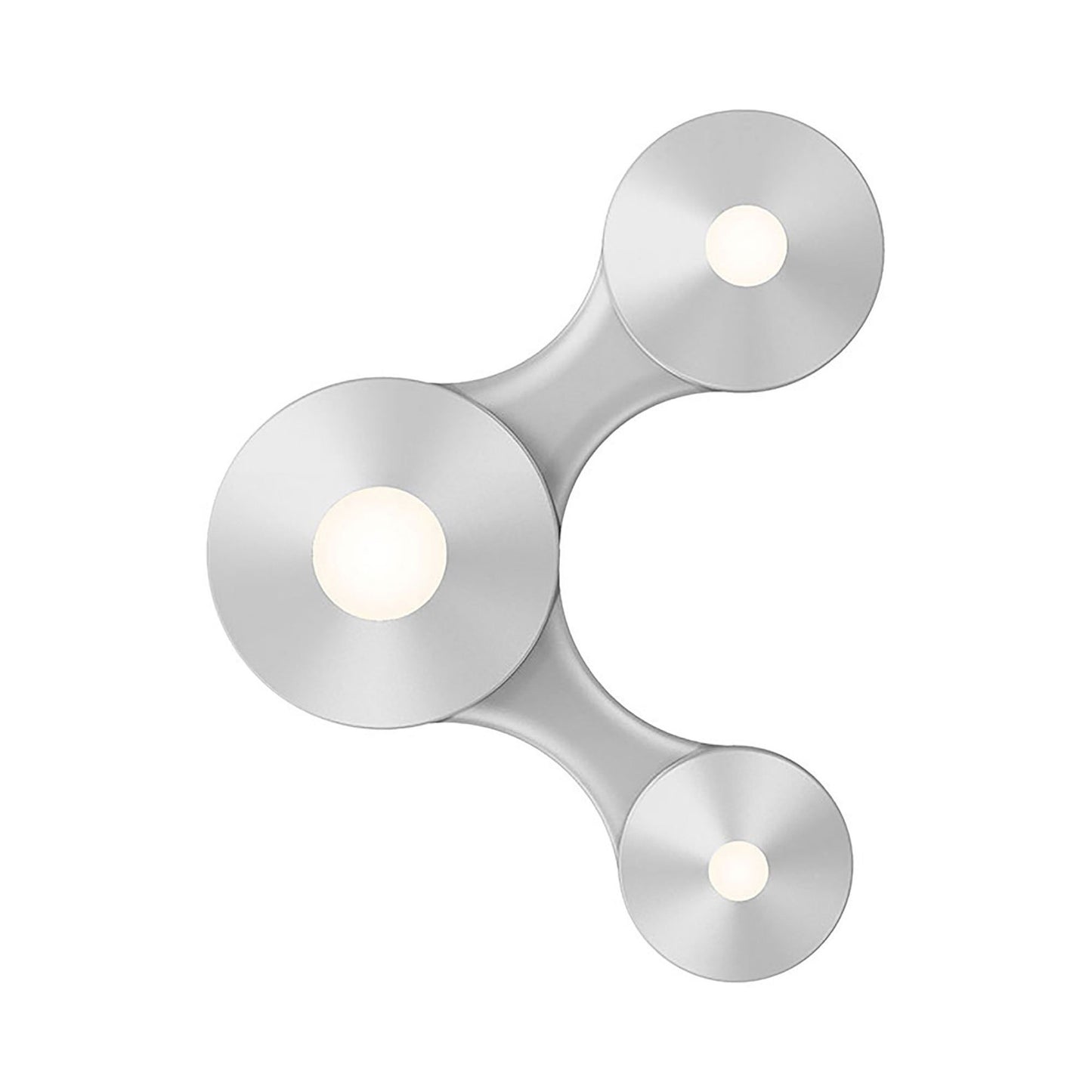 Coral Surface™ LED Flush Mount Ceiling Light in Bright Satin Aluminum.