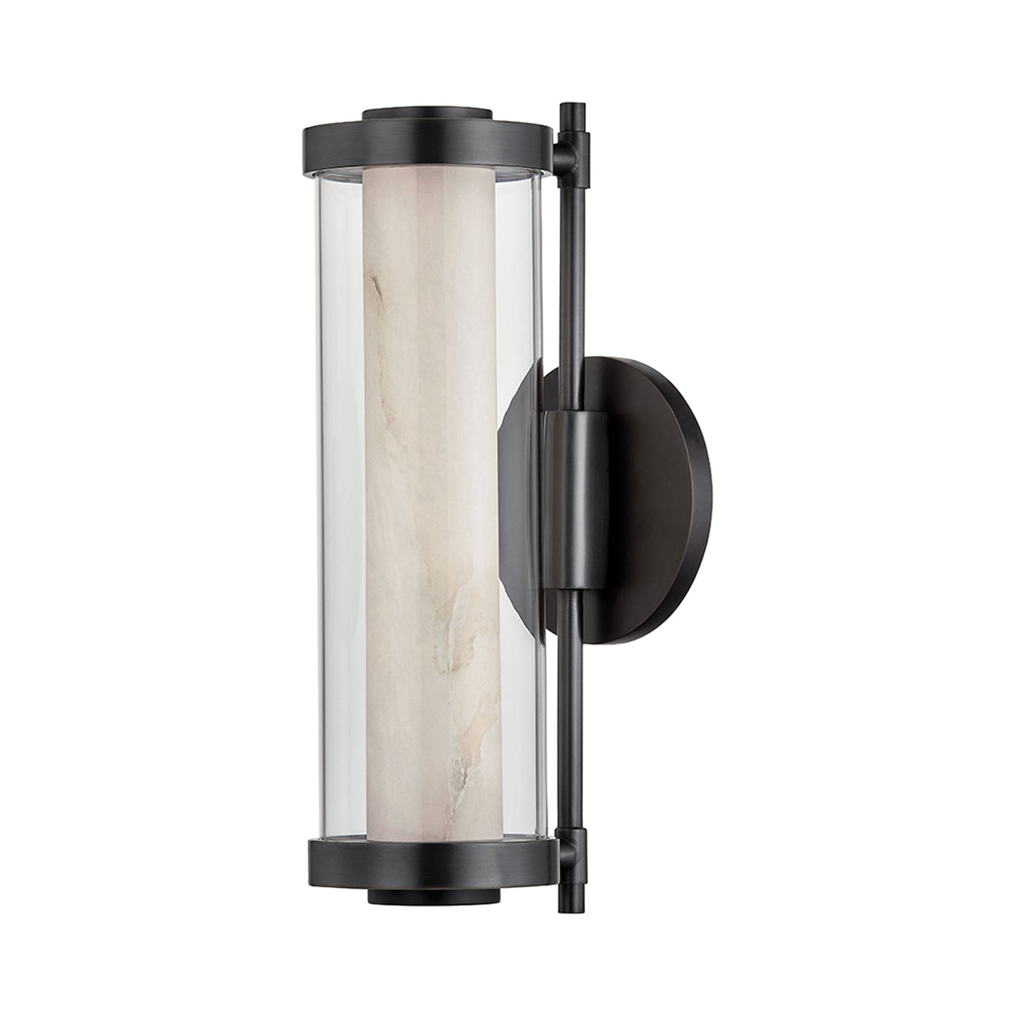 Caterina LED Bath Wall Light in Black Brass.