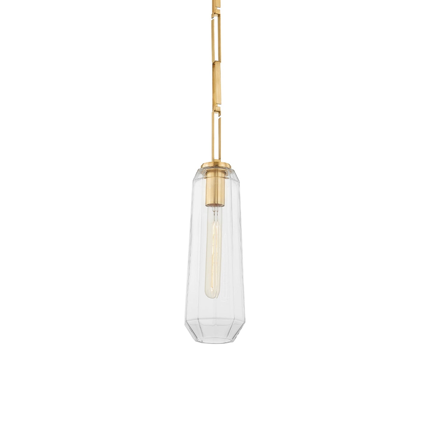 Copenhagen Pendant Light in Vintage Brass.