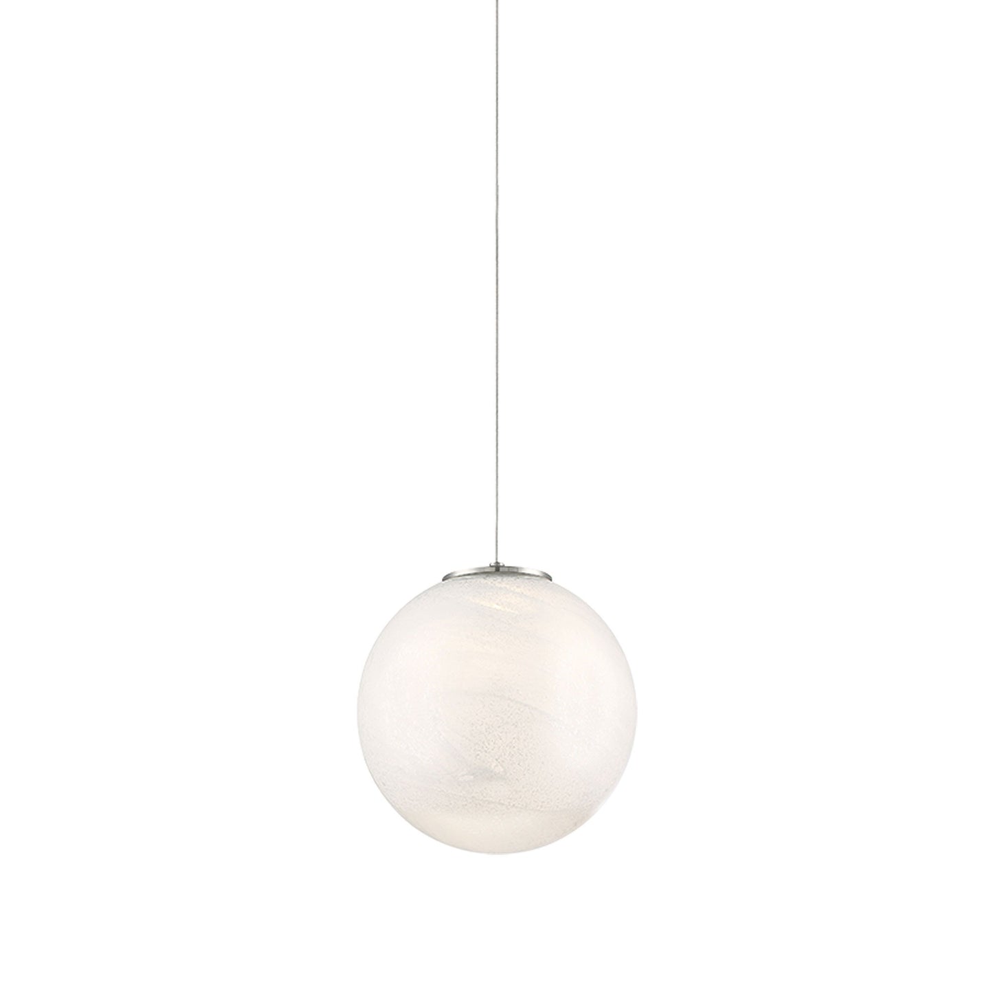 Cosmic Crystal LED Pendant Light in Brushed Nickel.