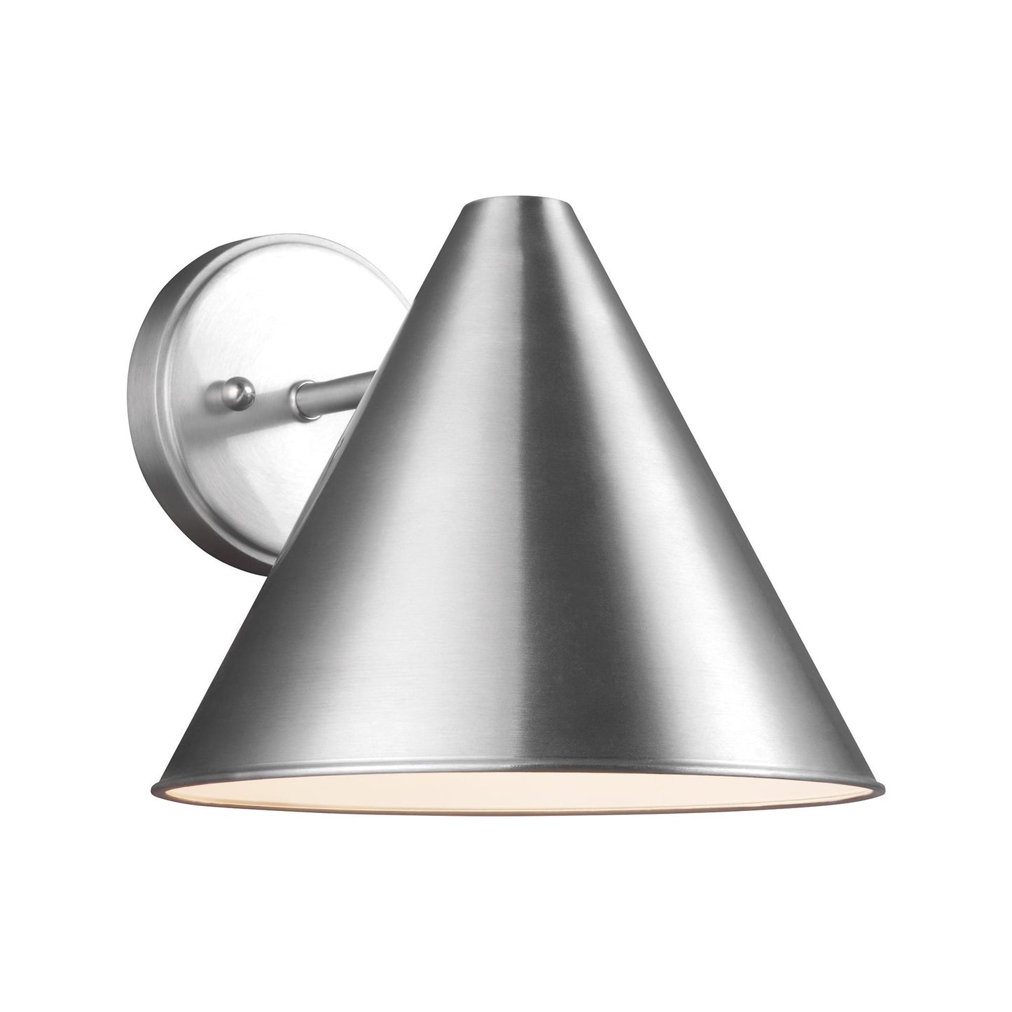 Crittenden Outdoor Wall Light in Satin Aluminum (Medium).