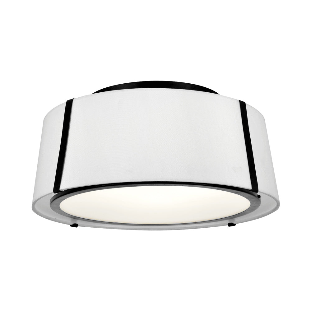 Fulton Flush Mount Ceiling Light in Black (3-Light).