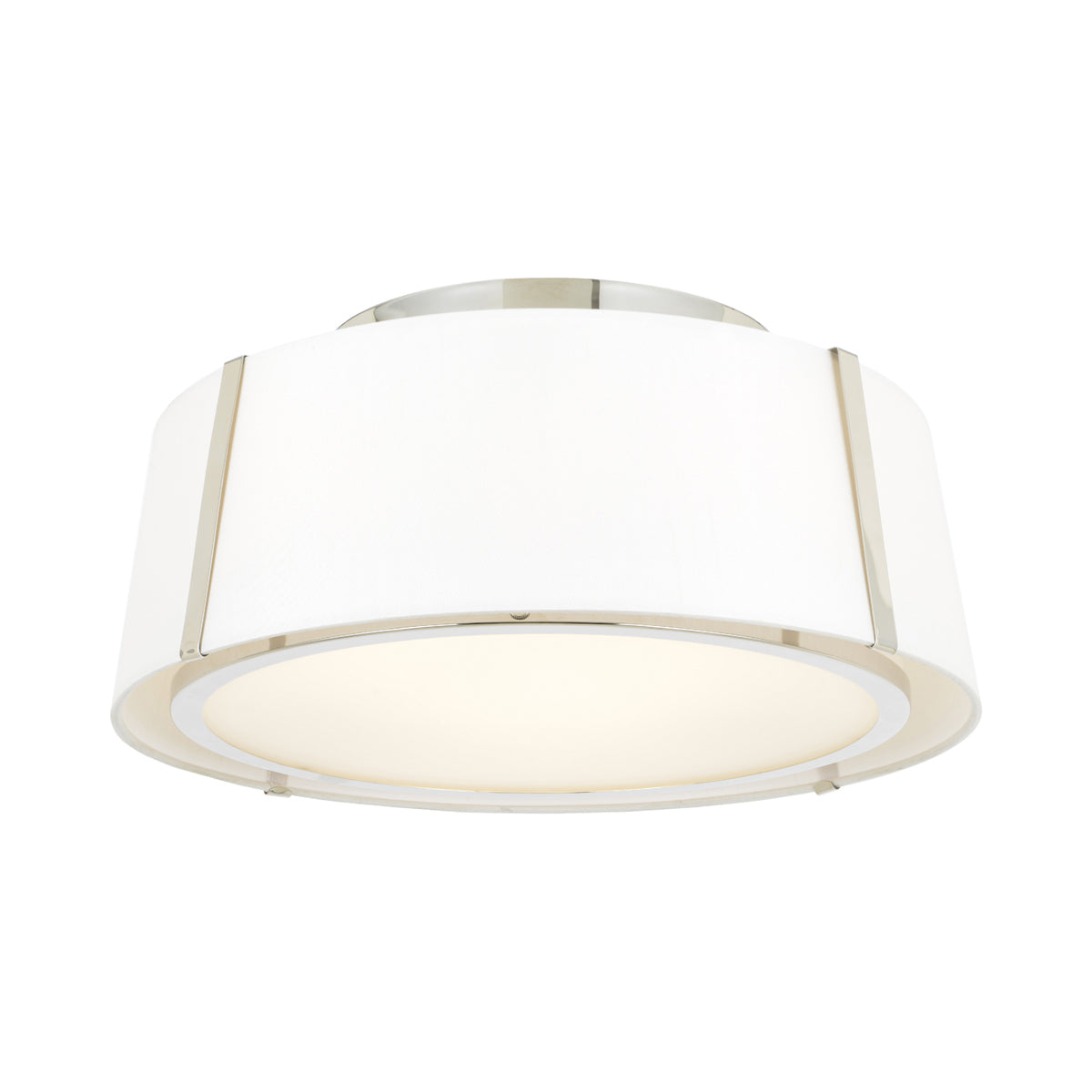 Fulton Flush Mount Ceiling Light in Polished Nickel (3-Light).