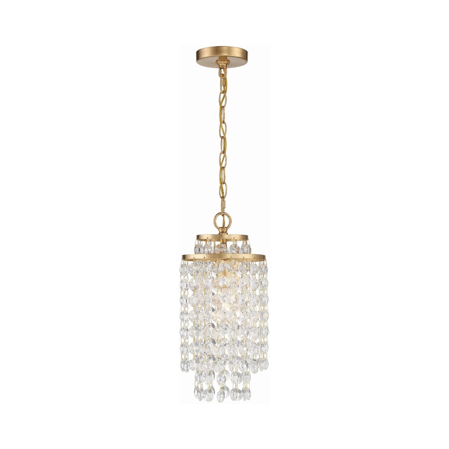 Gabrielle Pendant Light in Antique Gold.