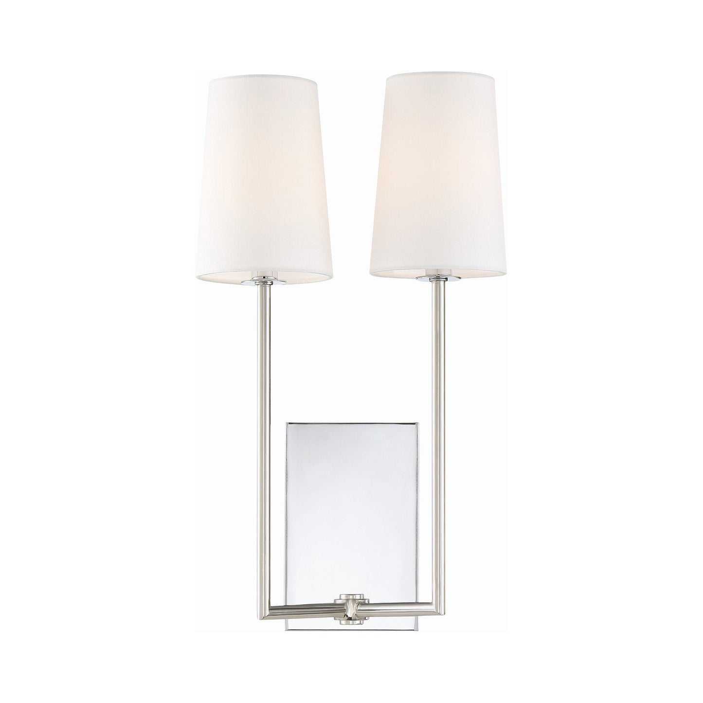 Lena Double Wall Light in Polished Chrome.