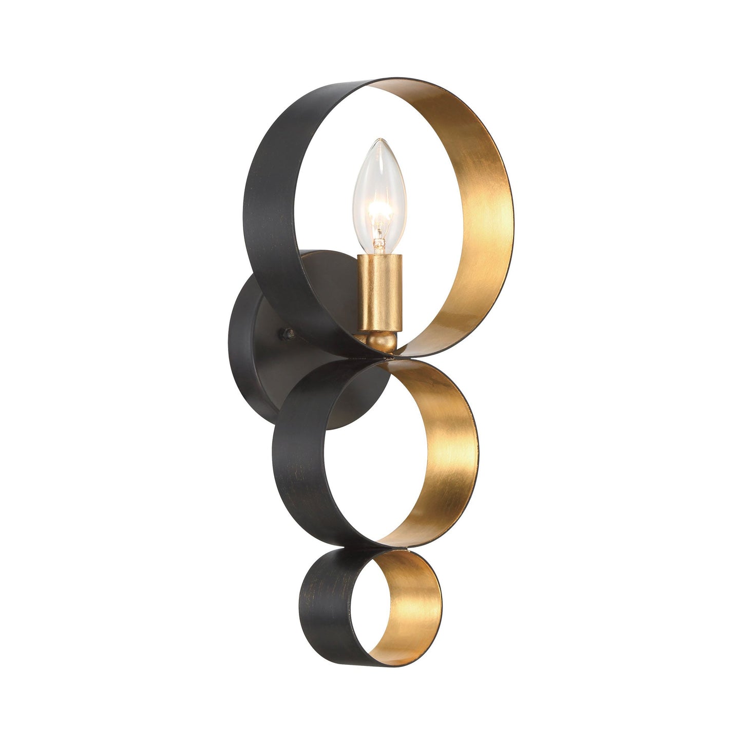 Luna Wall Light in English Bronze/Antique Gold.