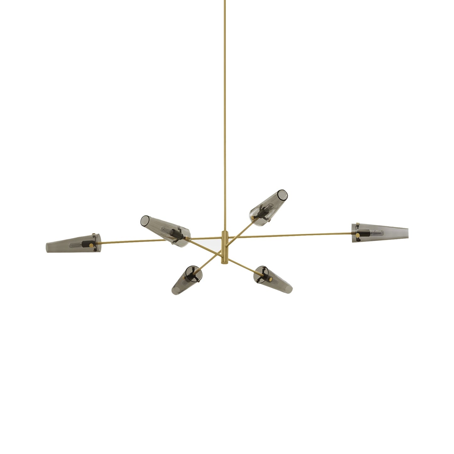 Axis Pendant Light in Satin Brass (Large).