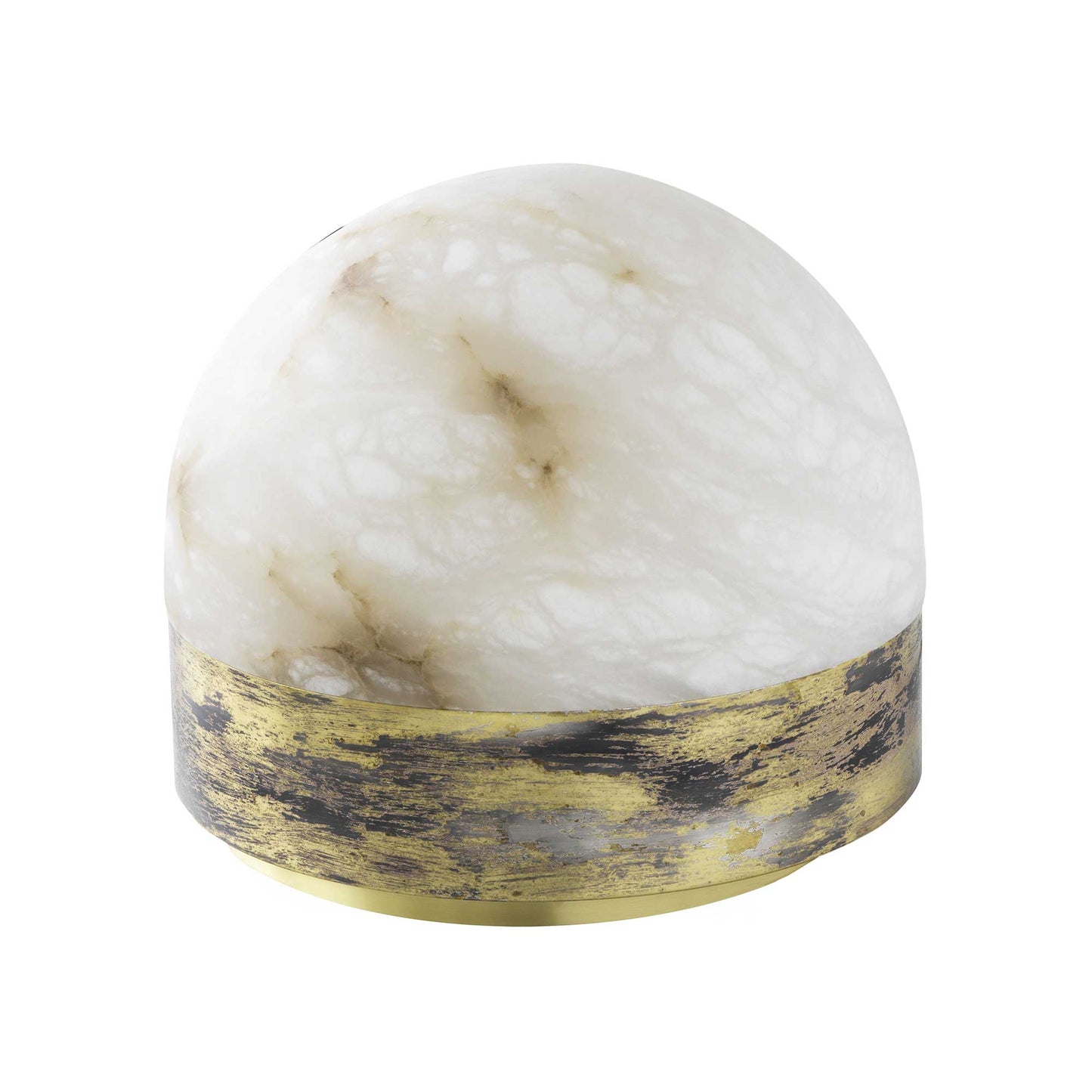 Lucid LED Table Lamp in Oxidized Silvered Brass (Large).